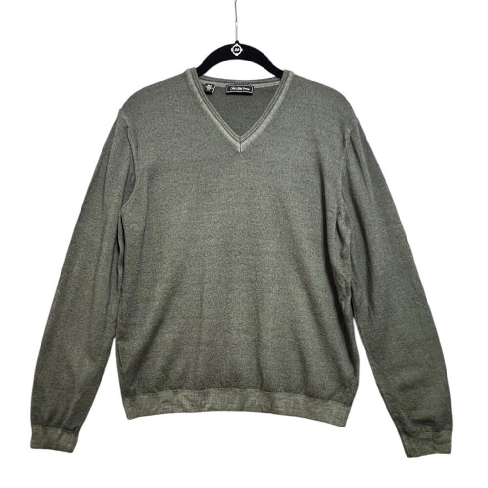 Old Money 100% Wool Saks Fifth Avenue Grunge Made in Italy Knit Sweater Sz L
